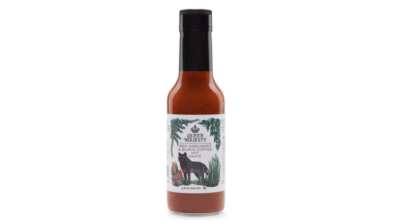 Queen Majesty red habanero black coffee hot sauce