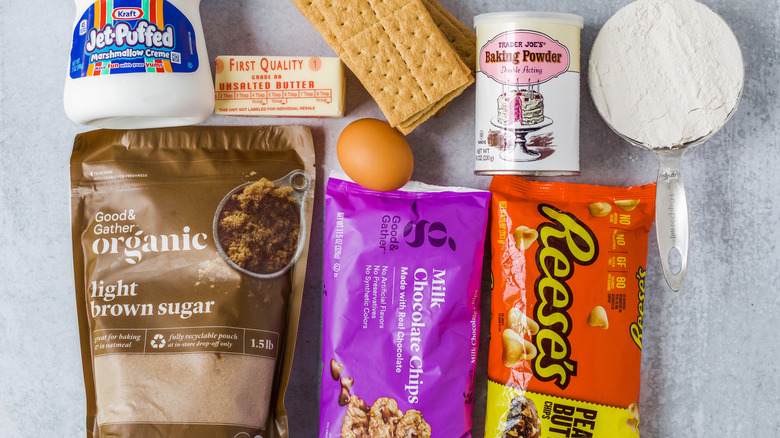 Gourmet S'mores Bars ingredients 