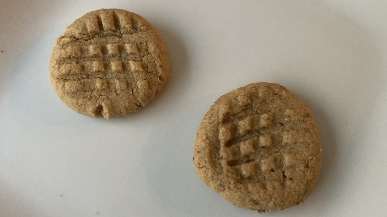 Peanut butter cookies on plate