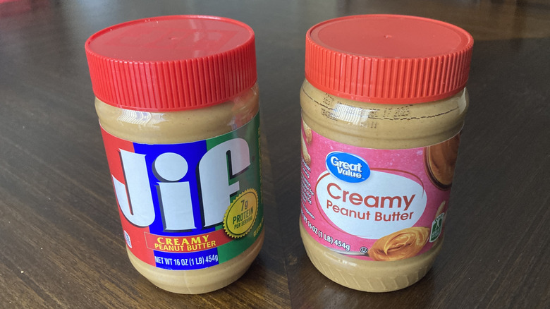 Jif and Great Value peanut butter