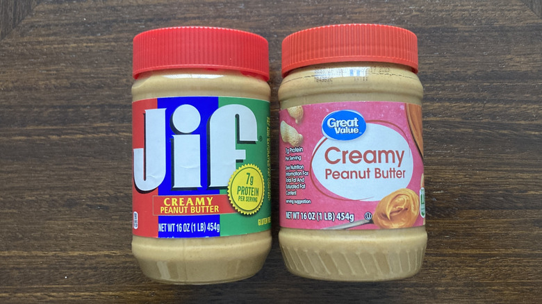 Jif and Great Value close-up