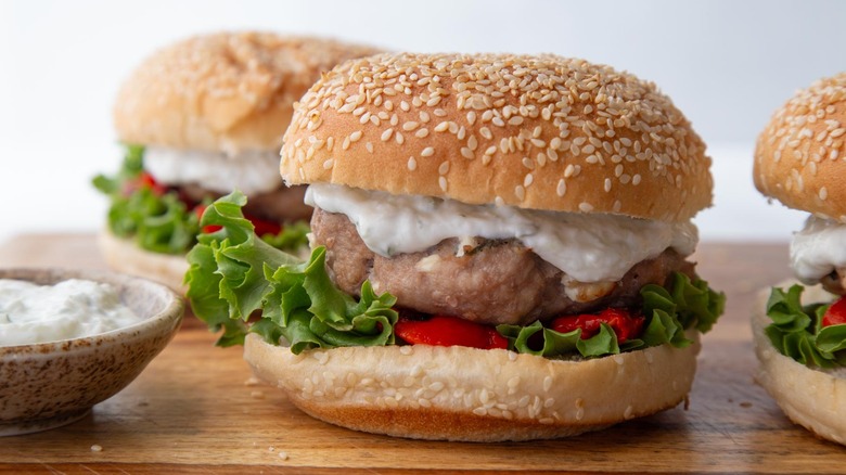 turkey burgers with tzatziki