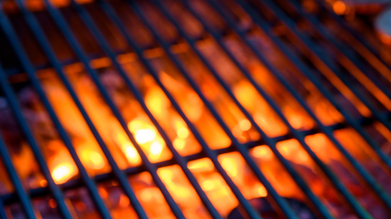 fire under grill grates