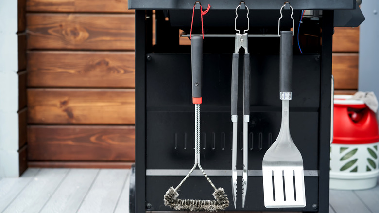 set of tools hanging