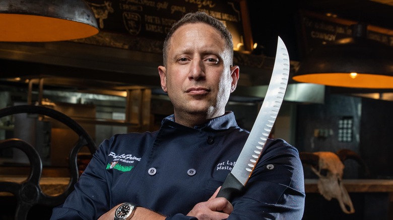 Chef Pat LaFrieda with knife