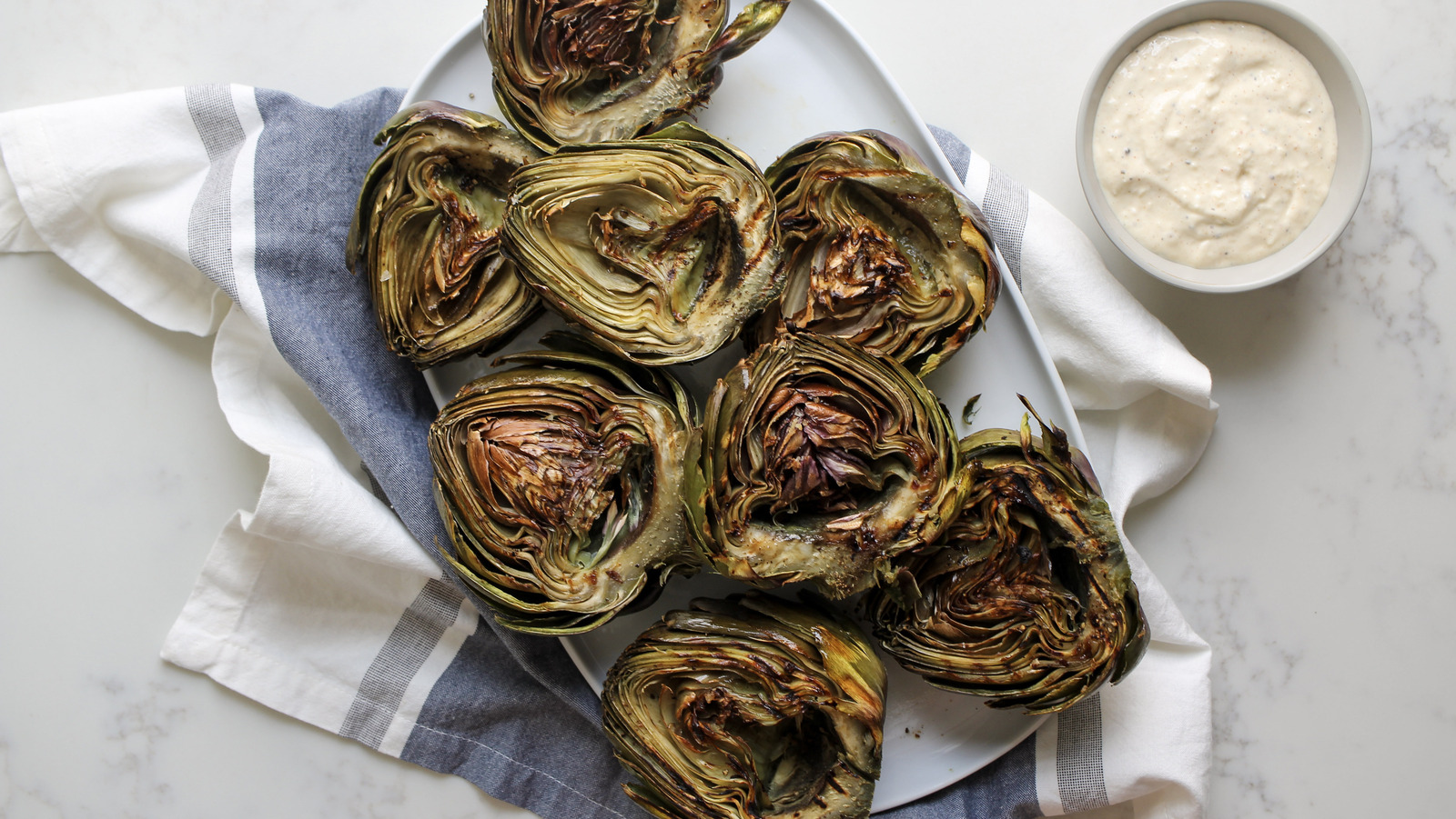 Grilled Artichokes And Garlic Parmesan Aioli Recipe