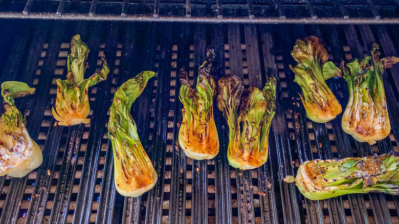 bok choy on grill