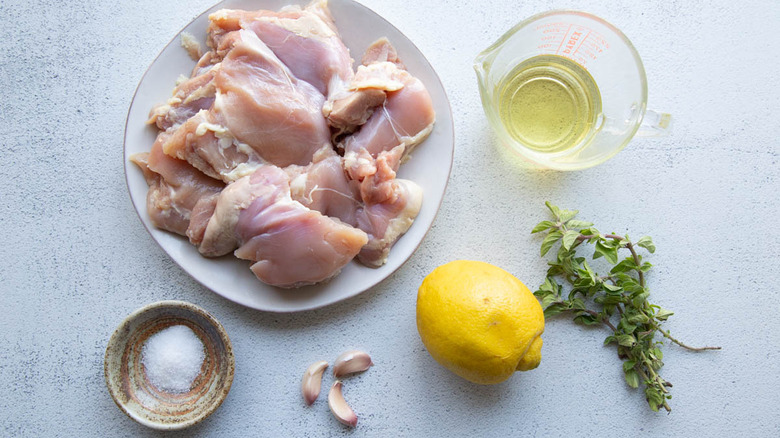 ingredients for Greek-style chicken