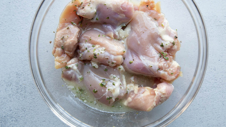 chicken in marinade