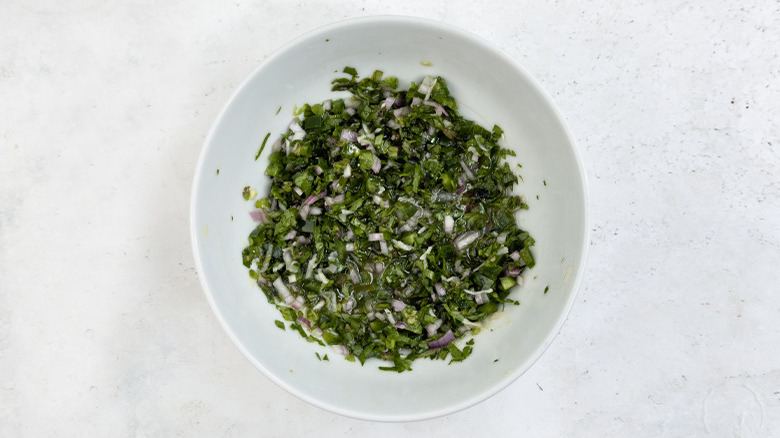 jalapeño chimichurri in bowl