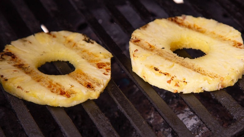 pineapple rings on grill