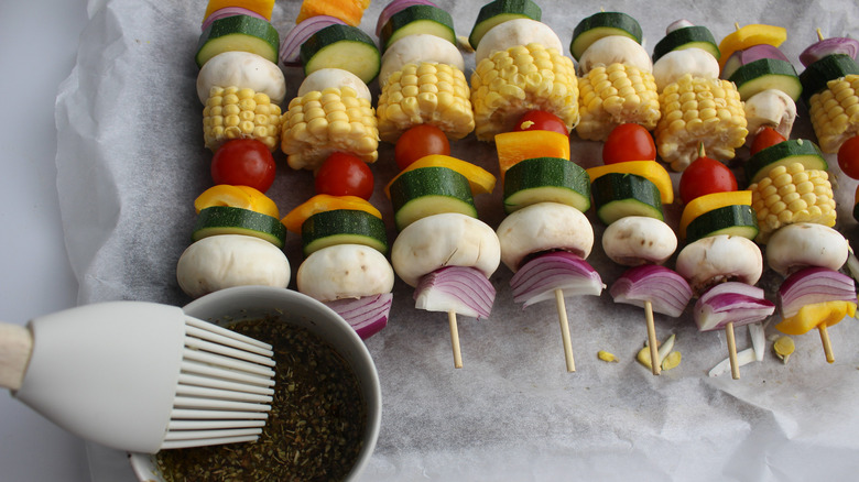 veggies on skewer