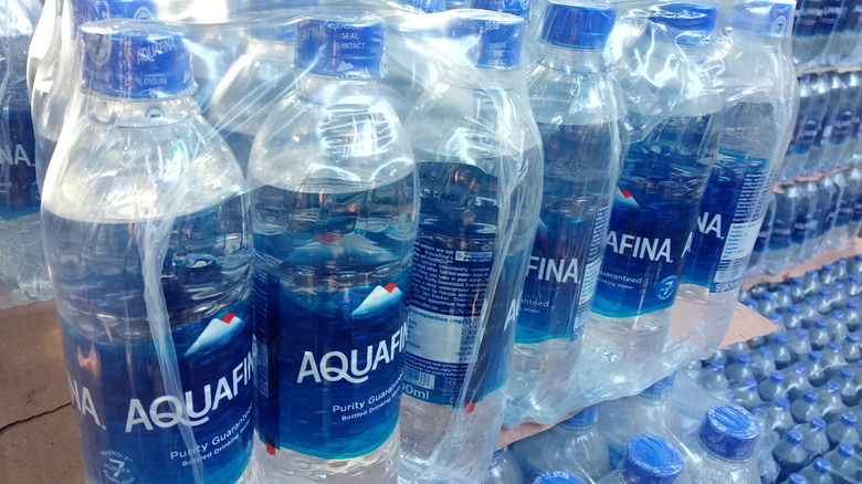 Bottles of Aquafina