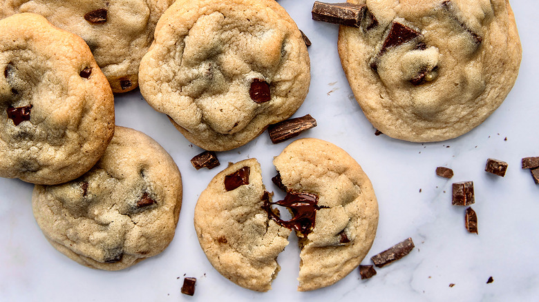 fresh baked chocolate chunk cookies