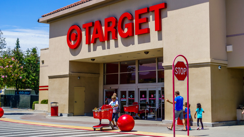 People outside Target store