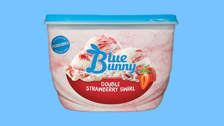 Blue Bunny Double Strawberry Swirl ice cream