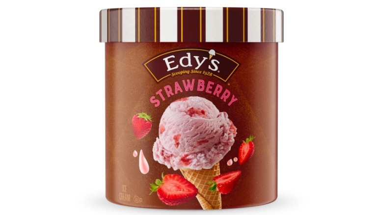 Edy's strawberry ice cream carton