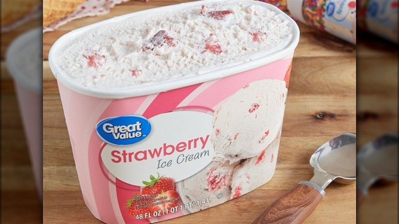 Great Value strawberry ice cream