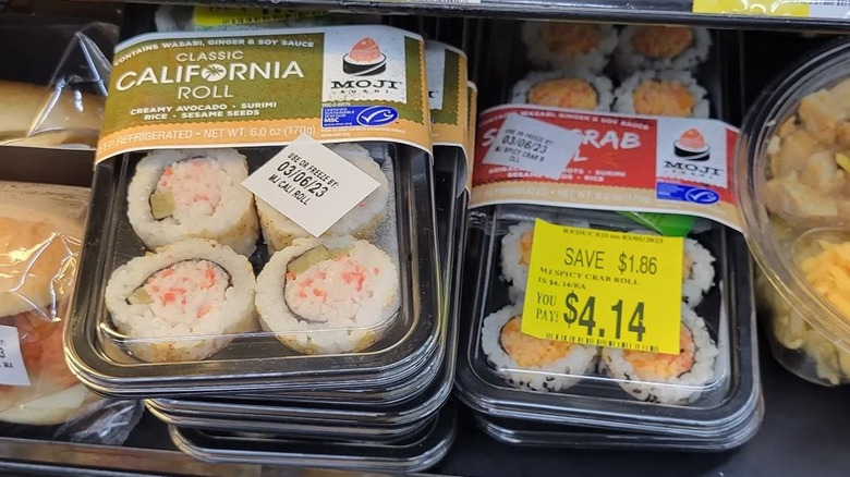 prepackaged Walmart sushi