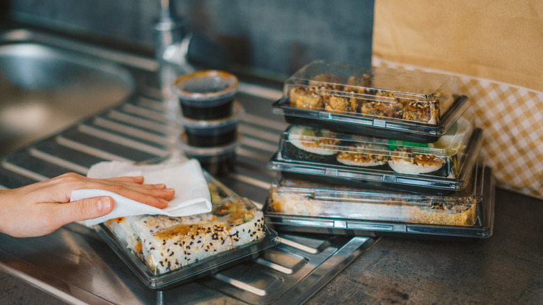 prepackaged sushi rolls 