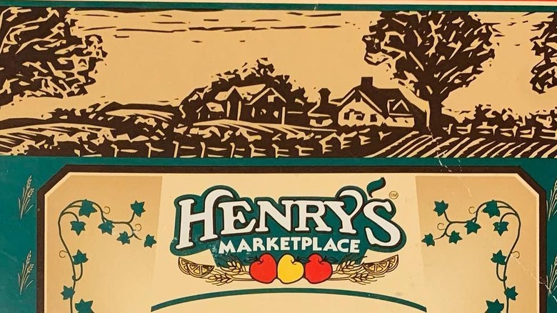 Henry's Marketplace logo on cereal box