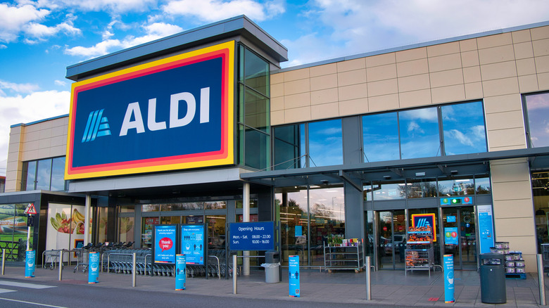 Aldi and blue sky