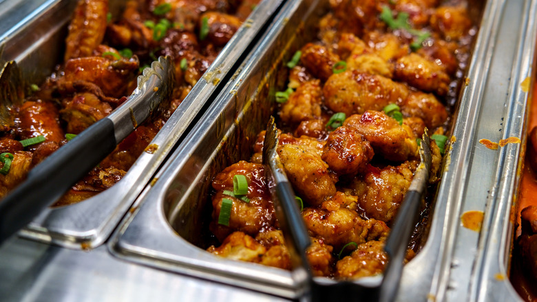 Tongs at a chinese buffet