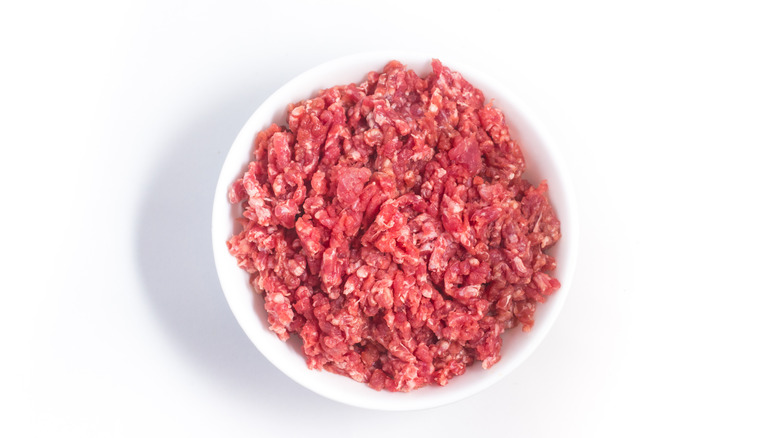 bowl of ground beef