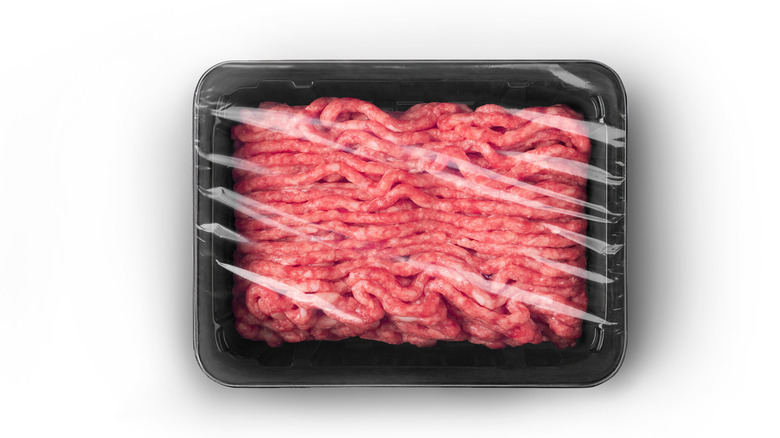 ground beef in package