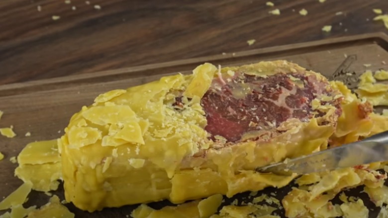 removing beeswax from aged steak