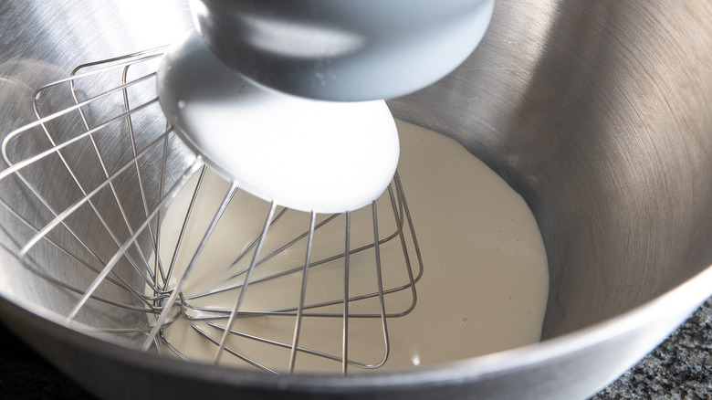 whipping cream with stand mixer