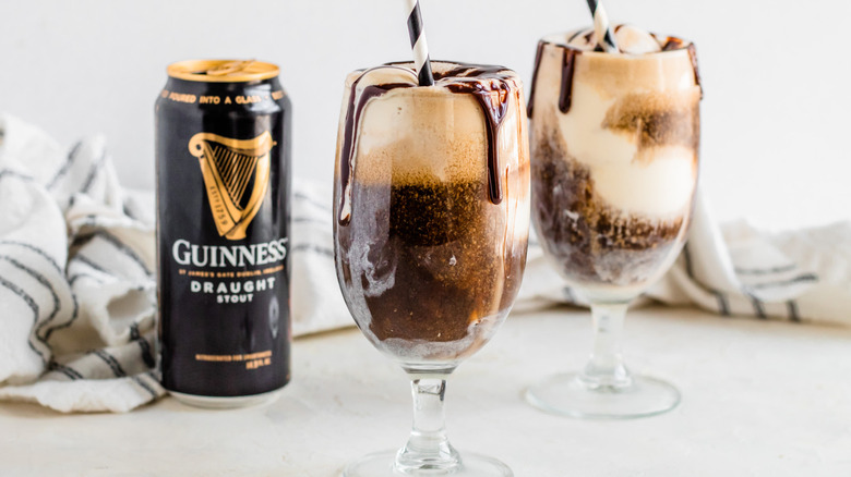 guinness and ice cream in glass