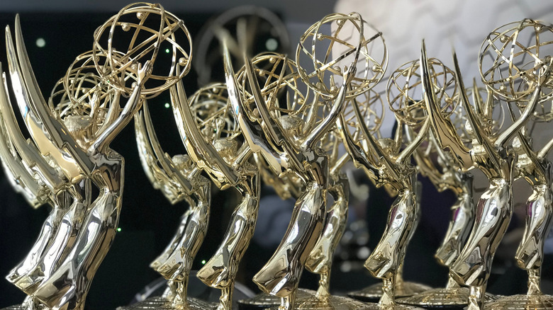 Emmy award statues at ceremony