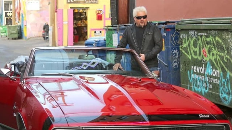 Guy Fieri red convertible