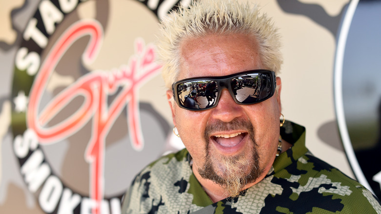 Guy Fieri wearing camo