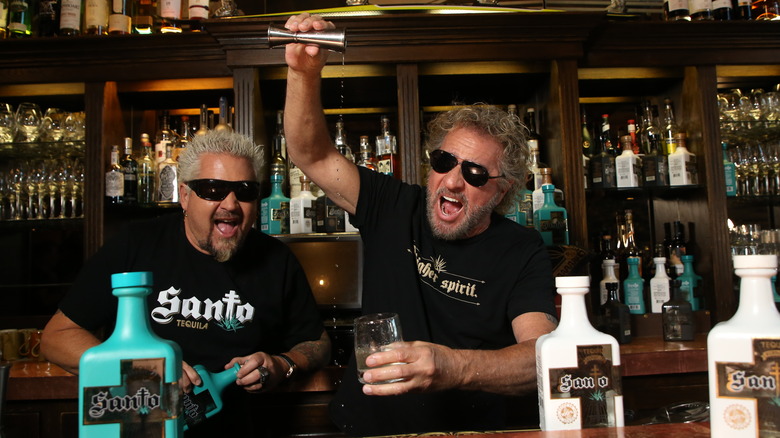 Fieri and Hagar tending bar