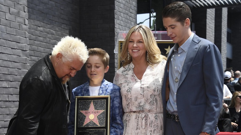 The entire Fieri family in Hollywood as Guy receives his Hollywood Star