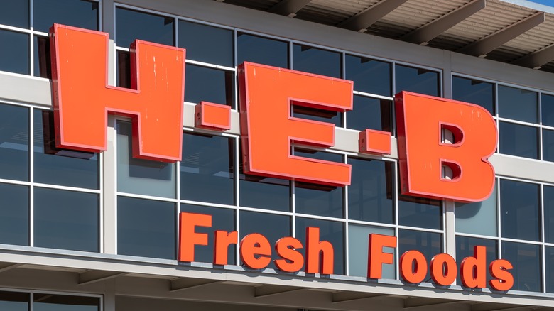 H-E-B supermarket sign and frontage