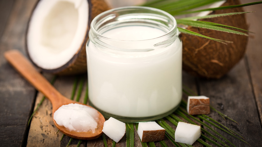 coconut oil in jar