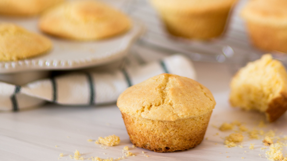 cornbread muffins and crumbles