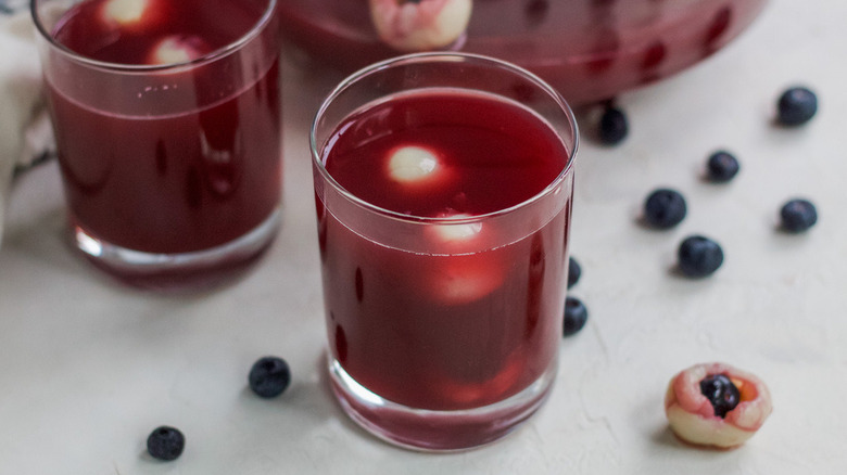 halloween eyeball punch in glass