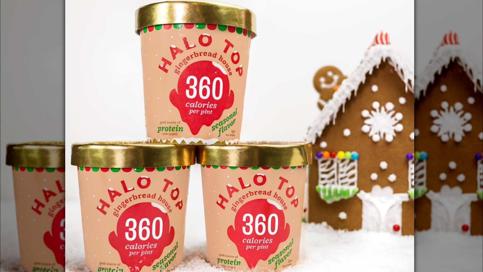 Halo top gingerbread 2025 house