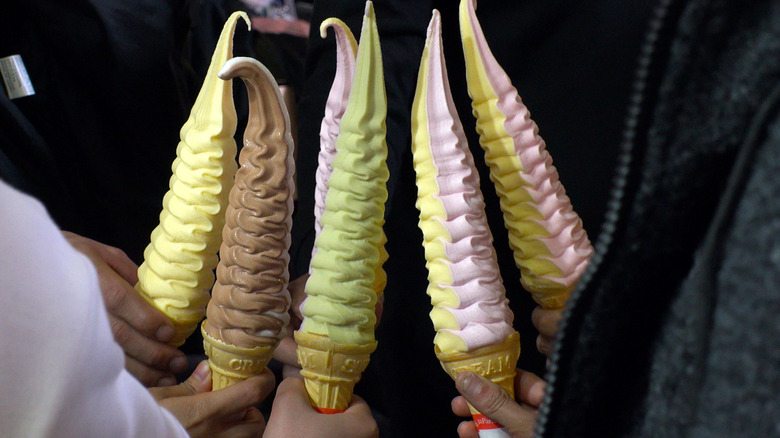 Long ice cream cones