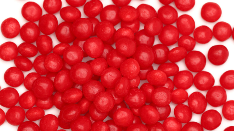 Red Hots on white background 