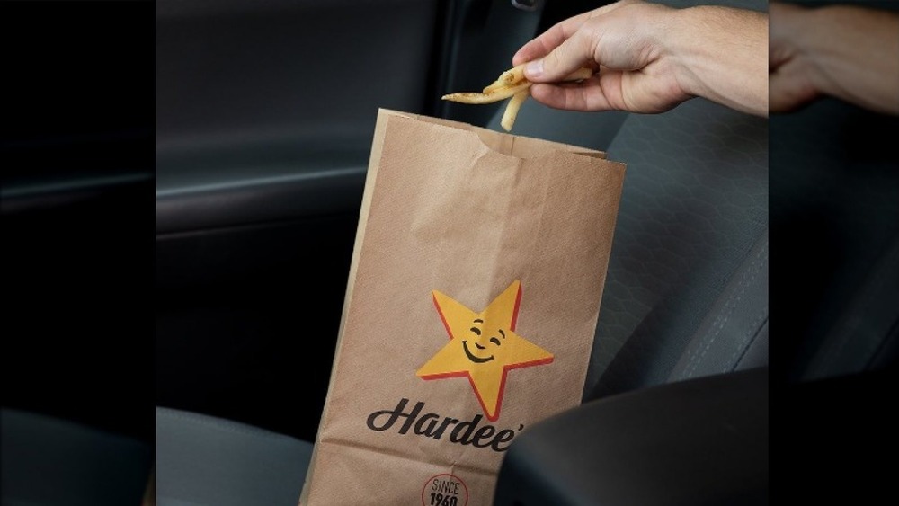 Bag of Hardee's food