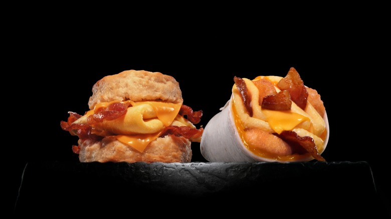 Bacon Beast Biscuit and Beast Burrito 