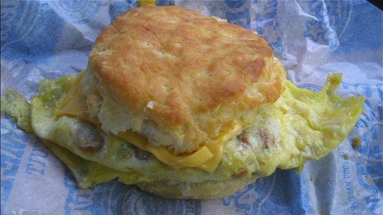 Hardee's Loaded Omelete Biscuit