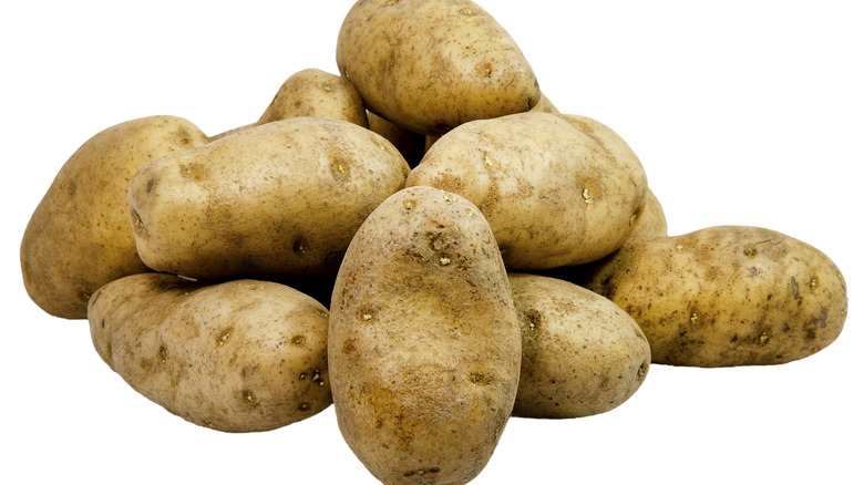 unpeeled Russet potatoes