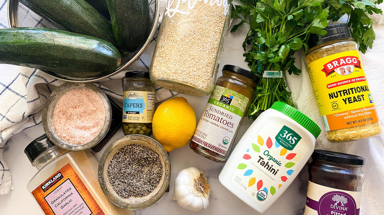 ingredients for hasselback zucchini 