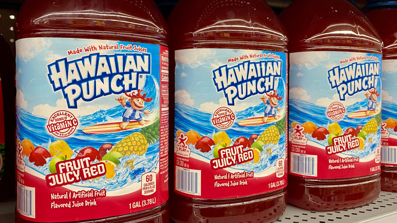 Several gallons of Hawaiian Fruit Juicy Red Juice